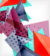 Obraz premium Modern origami card. Modern origami design element. Color geometric pattern. Abstract low-poly background. Presentation template.