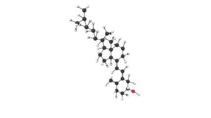 3D animation of a vitamin D molecule with alpha layer - Powered by Adobe