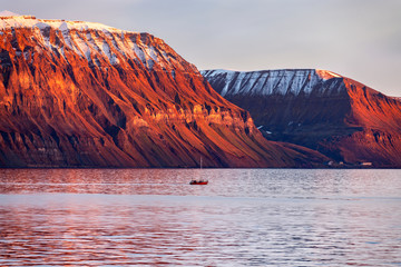 Liefdefjord - Svalbard Islands in the high Arctic.