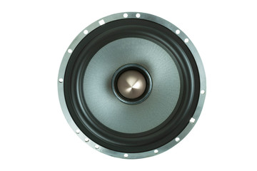 car audio speaker isolated on white background with clipping path.
