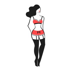Woman in a lingerie