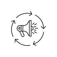 remarketing - minimal line web icon. simple vector illustration. concept for infographic, website or app.