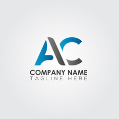 Obraz premium Simple AC letter Logo. Creative Letter AC Logo vector Template. letter AC logo. AC font logo template.