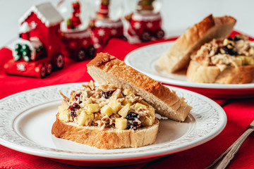 Cranberry, Apple And Turkey Mayonnaise Sandwiches