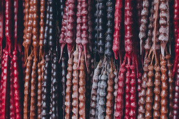 Churchkhela, traditional Georgian candies , Tbilisi, Georgia