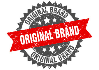 original brand grunge stamp with red band. original brand