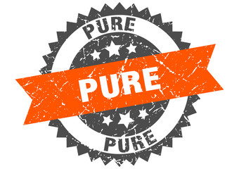 pure grunge stamp with orange band. pure