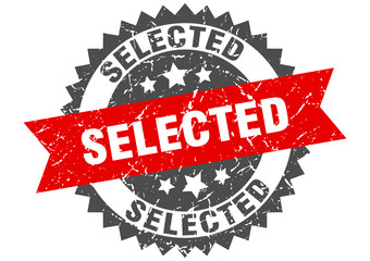 Obraz premium selected grunge stamp with red band. selected