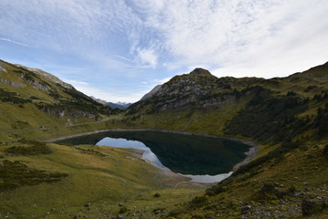Fototapeta na wymiar View of Formarinsee, lake in Austria
