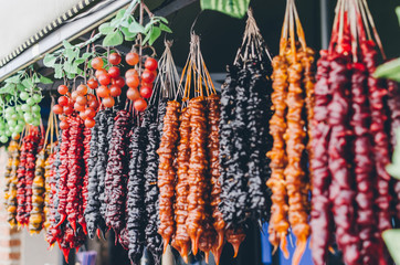Churchkhela, traditional Georgian candies , Tbilisi, Georgia