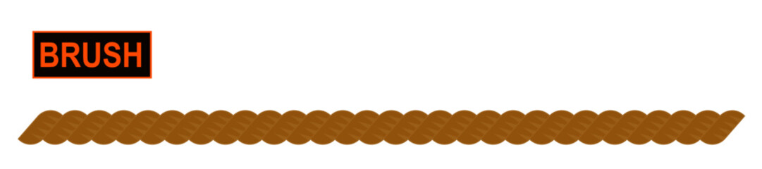 Cord thread ribbon yarn illustrator brush for fashion and digital illustration.
