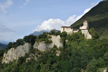 Fototapeta na wymiar Castle in Dorf Tirol in South Tyrol, Italy