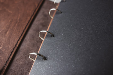 Wood album mount pages. Hand made wedding album with custom wooden cover. Leather Book binding...