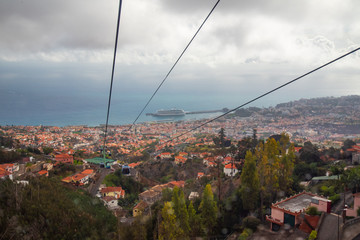 cable car in Funchal in madeira island