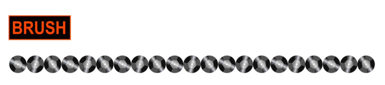 Decorative sequins spangle paillette brush for fashion and digital illustration. Customizable and colorizable metallic trim. 