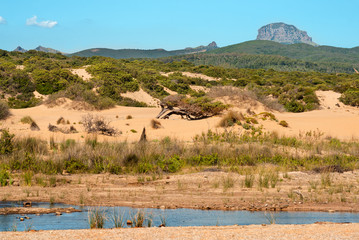 Sardegna, veduta delle dune di Piscinas e Costa Verde, Arbus, Italia
