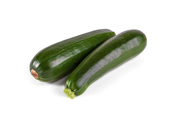 Fresh zucchini on white background