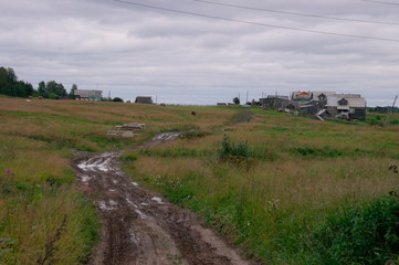 rural road after rain