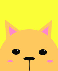 cat cute postcard, print, poster