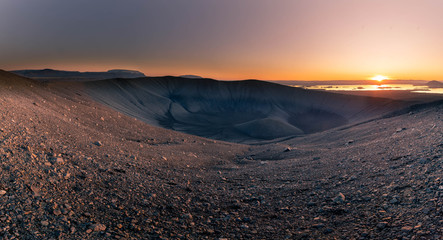 Fototapeta na wymiar Hverfjall volcano mountain in North Iceland.
