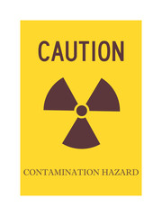 Obraz premium Caution contamination hazard warning sign vector