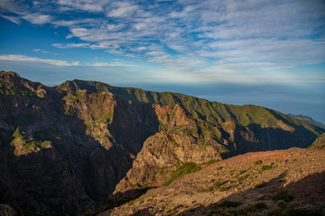 view from areeiro viewpoint in madeira island
