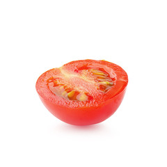 Fresh tomatoes isolated on a white background.