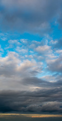 Fototapeta premium Fantastic clouds against blue sky, panorama