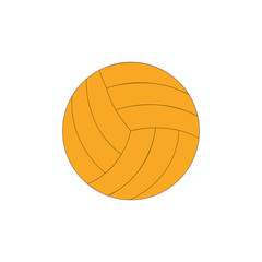 Plain orange volleyball ball on white backdrop