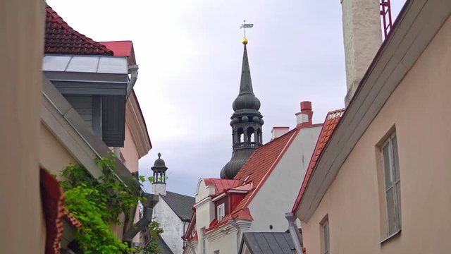 Set of videos of the sights of old city of Tallinn.