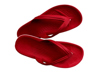 Rubber slippers - red
