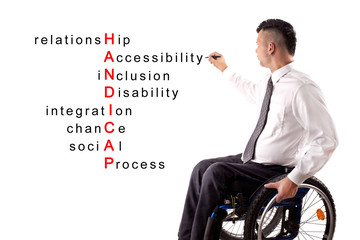 Handicap - Mann im Rollstuhl