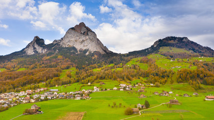 Autumn mountain landscape. Switzerland.