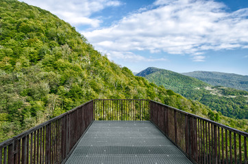 observation deck in canyon in Georgia