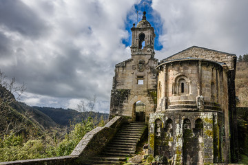 Fototapeta na wymiar Monastery in the top of the hill