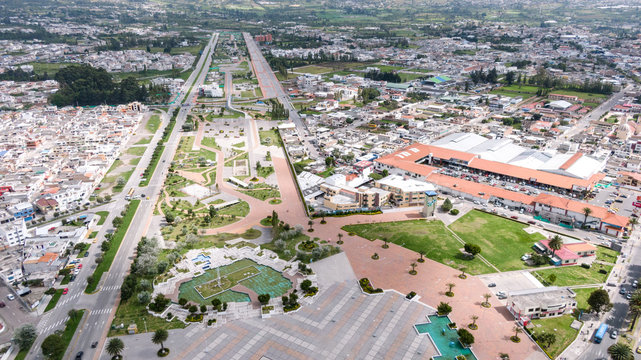 Aerial Shot Ibarra Ecuador