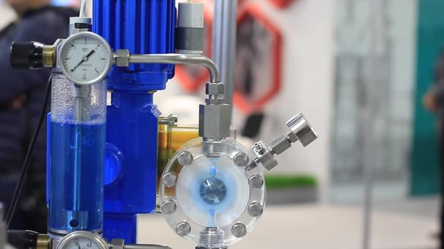 Work electromagnetic membrane dosing pump Close-up