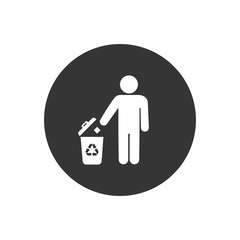 Trash icon isolated on a white background. Vector