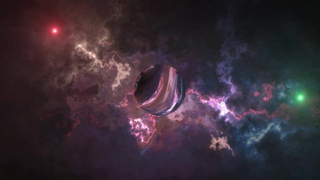 origin of the Universe, supermassive black hole at the site of the big Bang, wormhole, bright futuristic composition