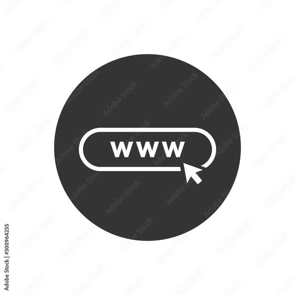 Poster web icon vector. flat icon web internet arrow