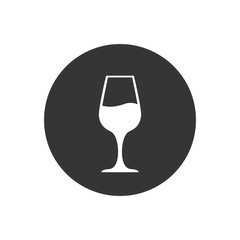 Wine icon symbol on gray background.