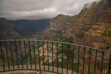 Fototapeta premium view from eira serrado viewpoint in madeira island