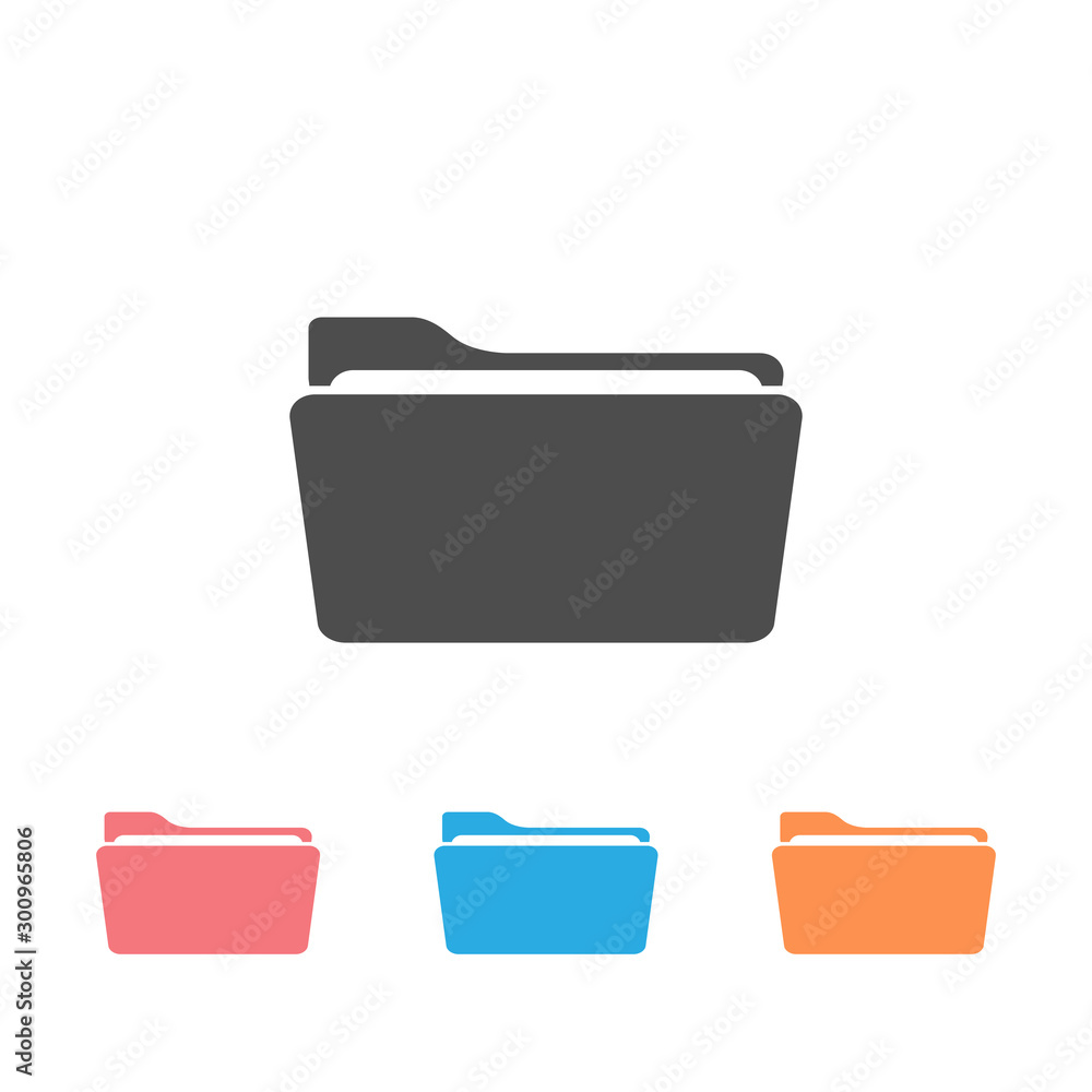Aufkleber folder icon set template editable. folder symbol vector sign isolated on white background. simple lo