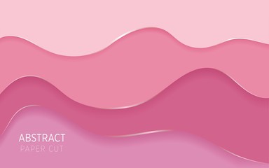 pink abstract paper cut slime background,can be used in cover design, poster, flyer, book design, website backgrounds or advertising. vector illustration.