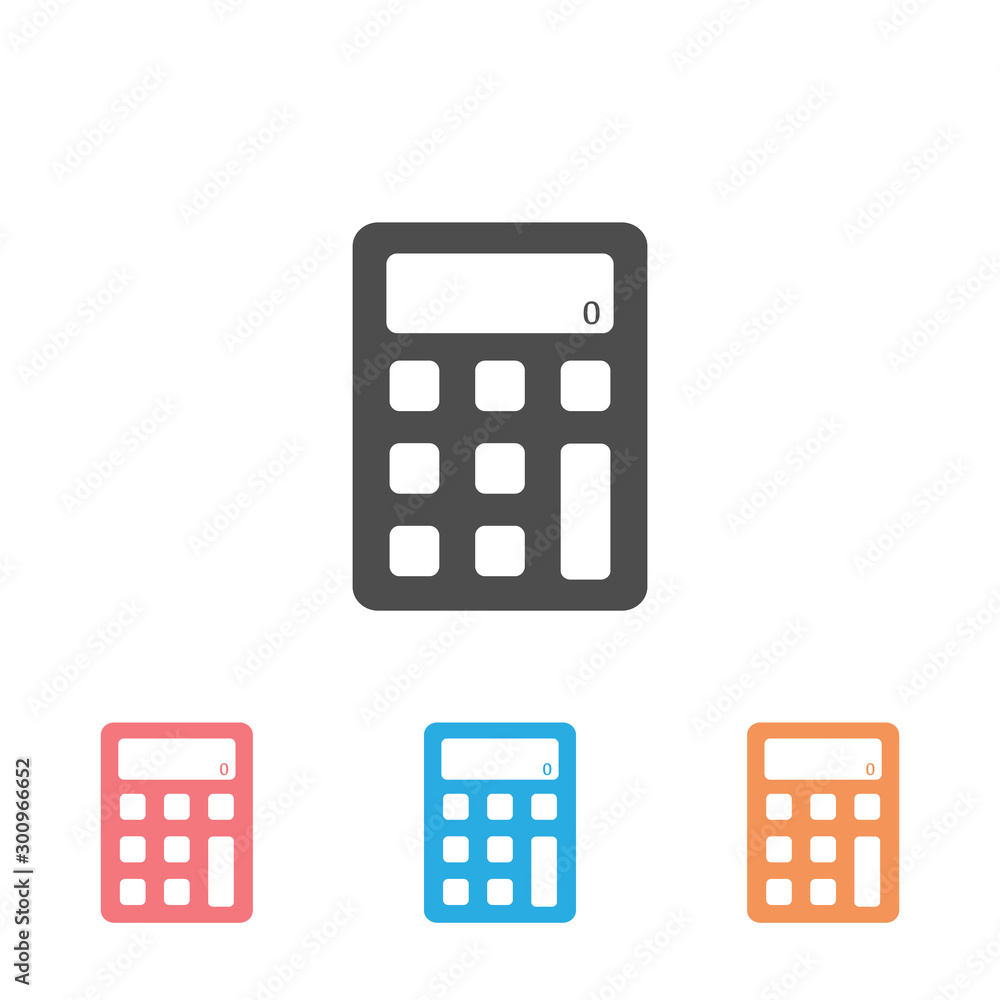 Poster calculator vector icon set. vector web