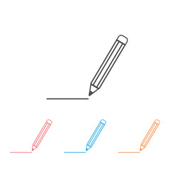 Fototapeta premium Pencil Icon Set Vector. Pictogram in trendy flat style illustration on white background. Pencil logo design