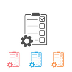 Project Management icon set in flat style. Project symbol for your web site design, logo, app, UI. Vector