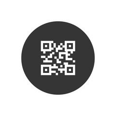 QrCode Symbol Vector Icon On White flat style
