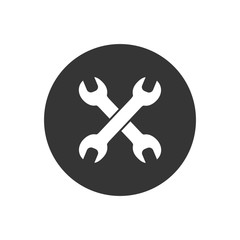 Screwdriver with key icon symbol. Premium quality isolated equipment element in trendy style.