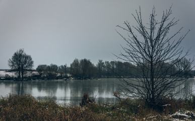 Fototapeta premium Winter landscape and nature